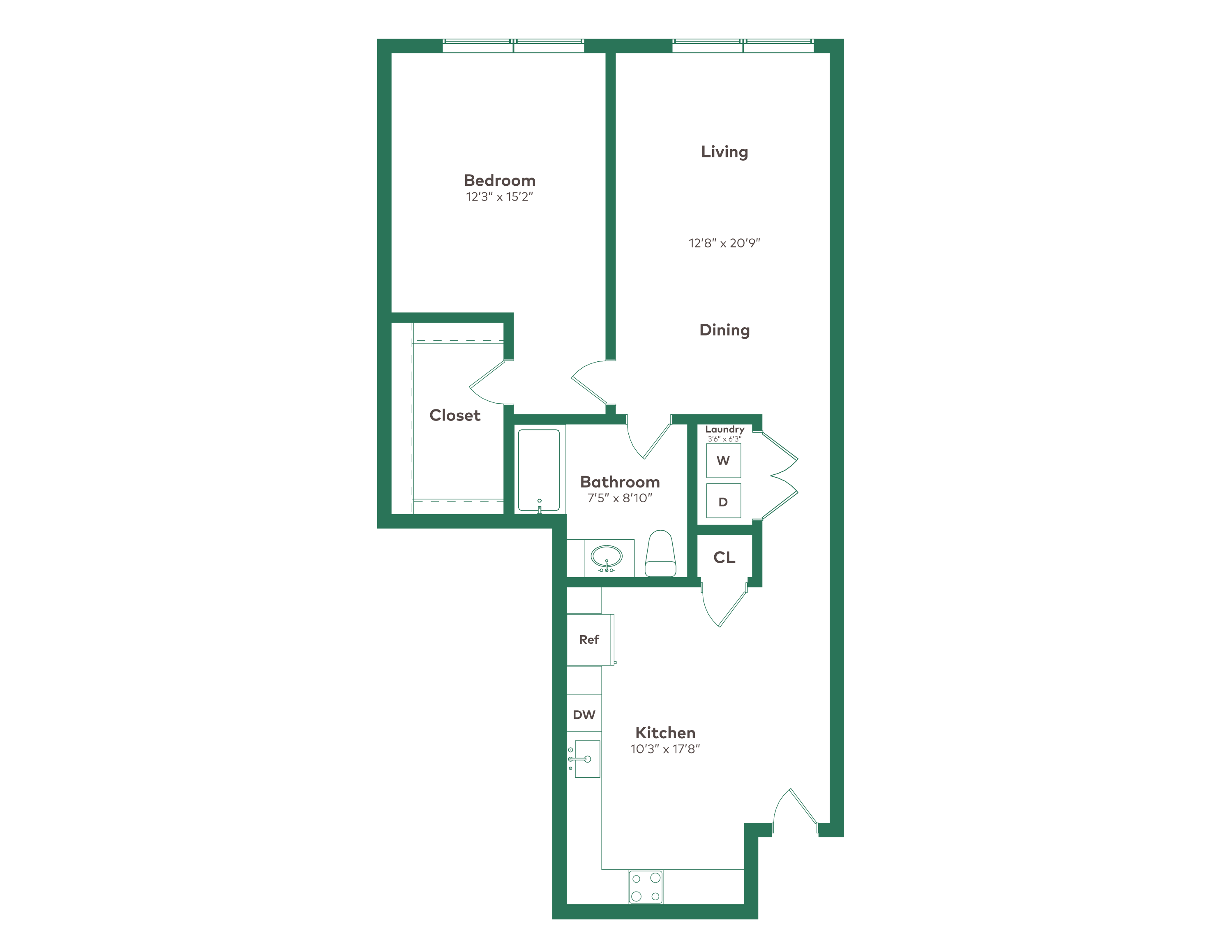 Floor plan layout diagram for J+W - A4